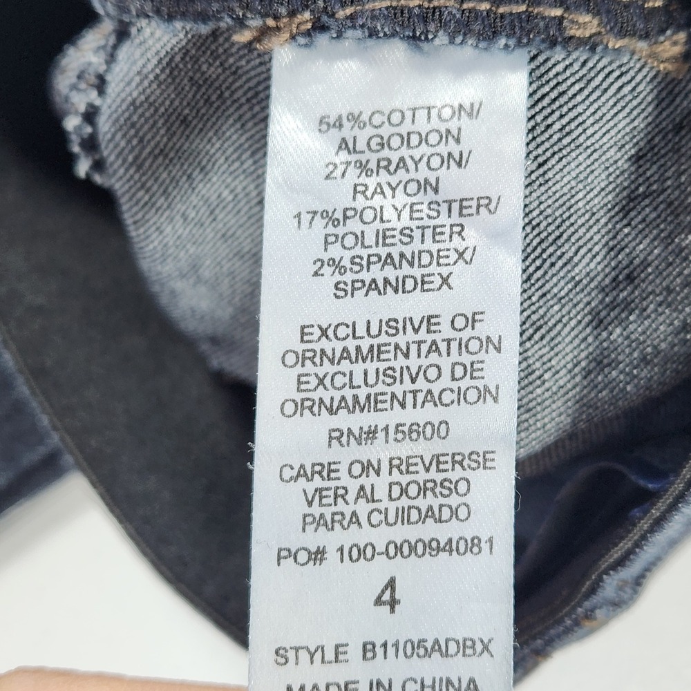 Democracy Absolution Skinny Jeans Womens 4 Dark Indigo‎ Wash Stretch B1105ADBX - Picture 8 of 9